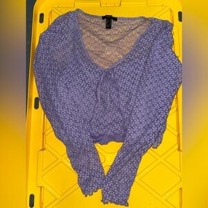 Forever 21 Medium Tank and Cover Mesh Floral Purple Tops